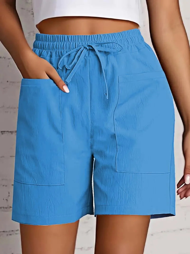 Women’s High-Waisted 4-Inch Casual Shorts with Pockets