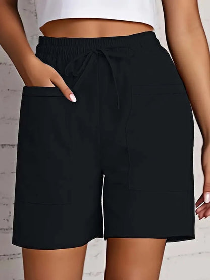 Women’s High-Waisted 4-Inch Casual Shorts with Pockets