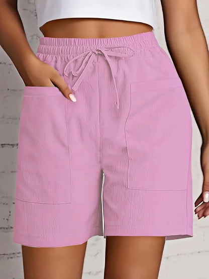 Women’s High-Waisted 4-Inch Casual Shorts with Pockets