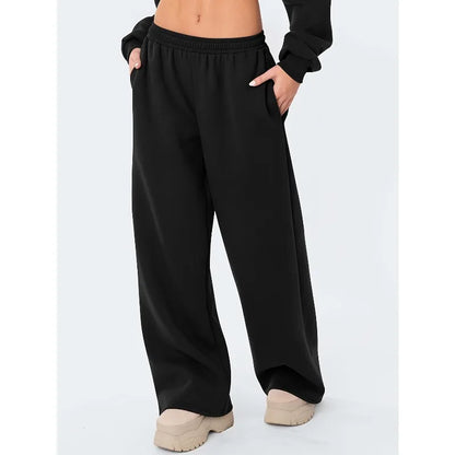 Women’s Warm Loose-Fit Wide-Leg Casual Pants