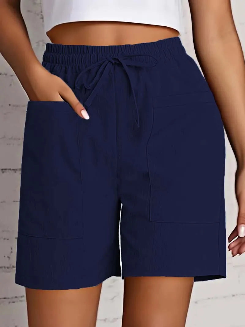 Women’s High-Waisted 4-Inch Casual Shorts with Pockets