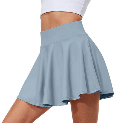 Women’s High-Waisted Pleated Tennis Skirt with Inner Shorts