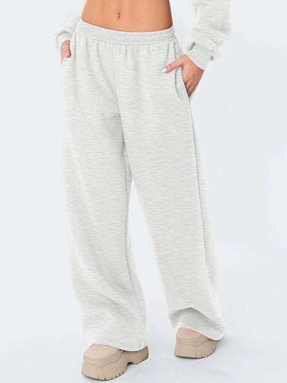 Women’s Warm Loose-Fit Wide-Leg Casual Pants